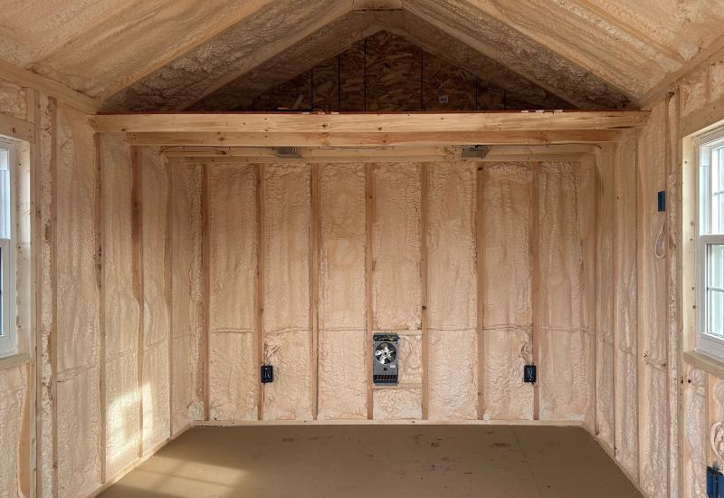 Portable Buildings of Alberta - Insulation Installation